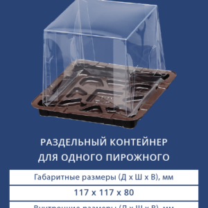 РАЗДЕЛЬНЫЙ КОНТЕЙНЕР ДЛЯ ОДНОГО ПИРОЖНОГО 9242/9240